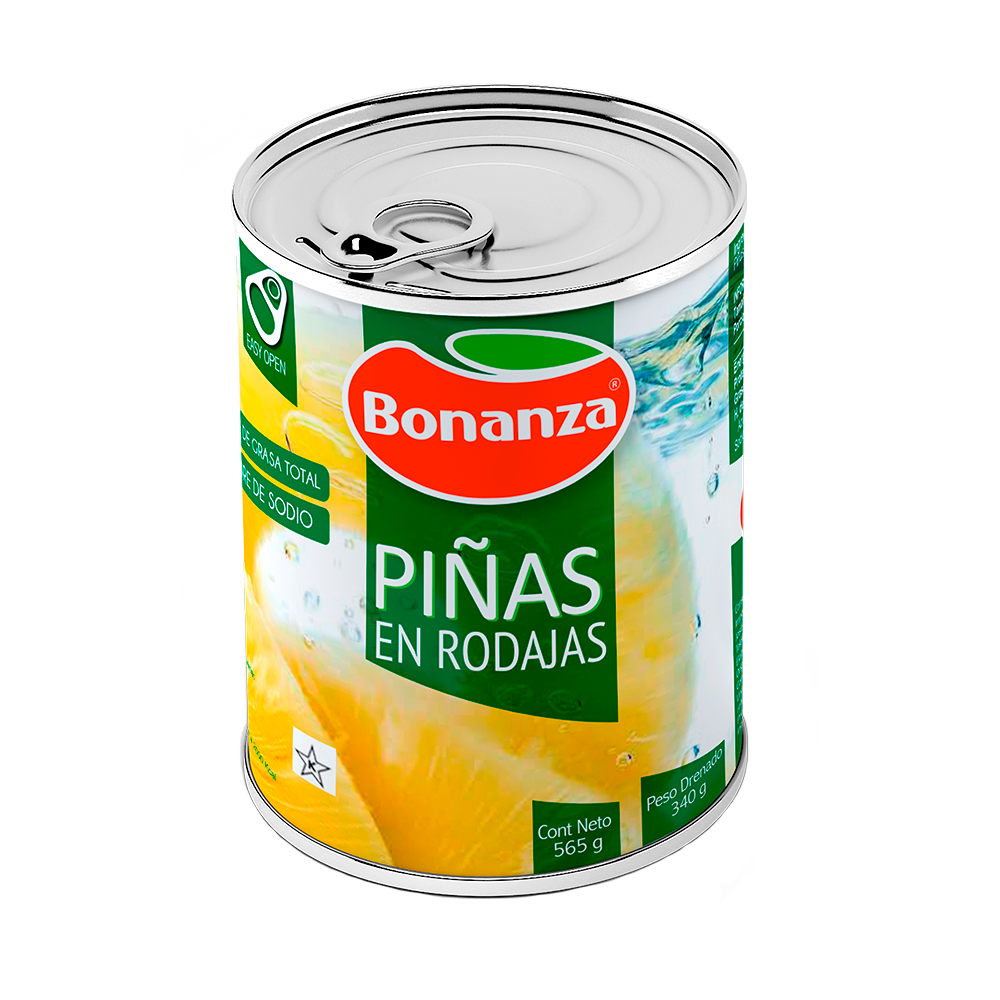 Piñas En Rodajas 565 G Alimentos Bonanza